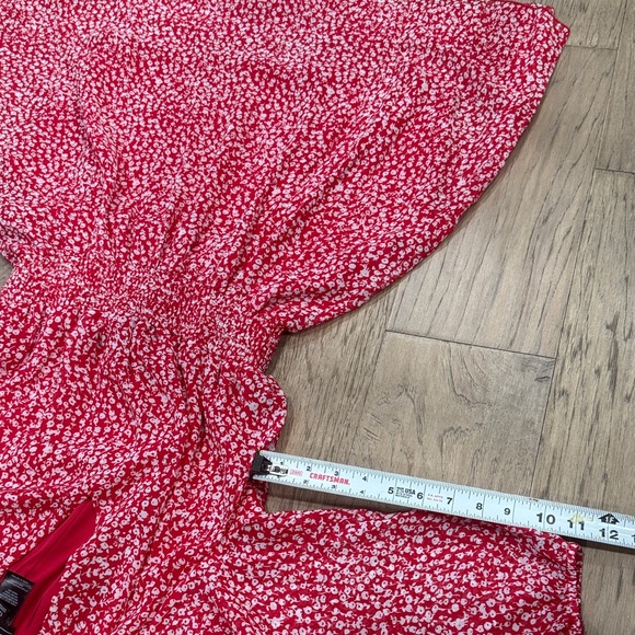 Kate and Lily Red Floral Midi Dress Size 12P - Picture 8 of 10